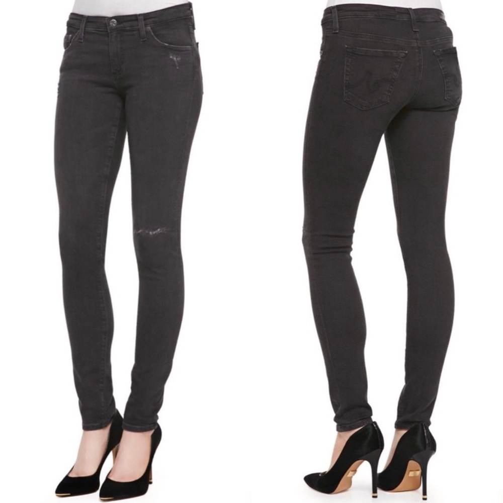 AG Adriano Goldschmeid 3 Years Valor The Legging Super Skinny Jeans Charcoal 24